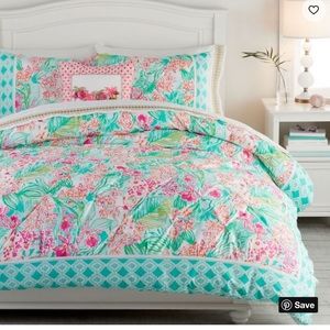 Lily Pulitzer Orchard duvet cover and pillow cases